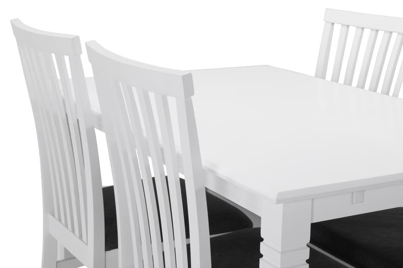 Spisebord Twain med 4 Lowisa stoler - Hvit - Spisegruppe