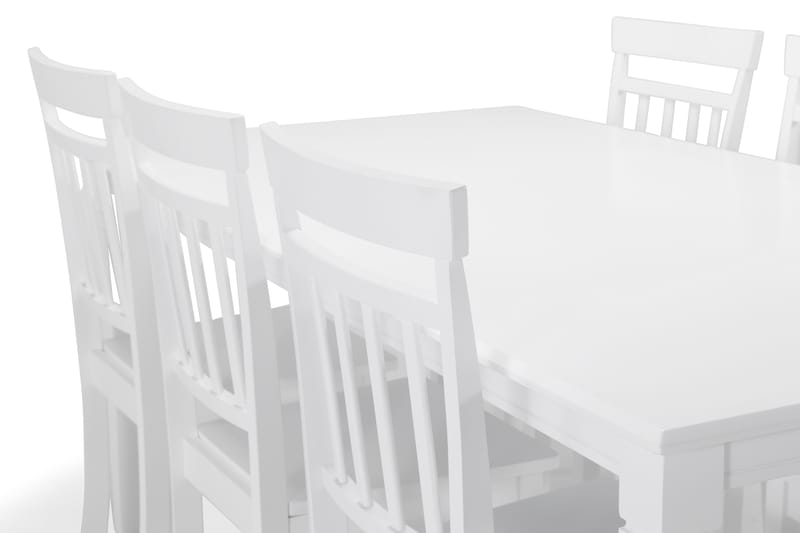 Spisebord Twain med 6 Catskill stoler - Hvit - Spisegruppe