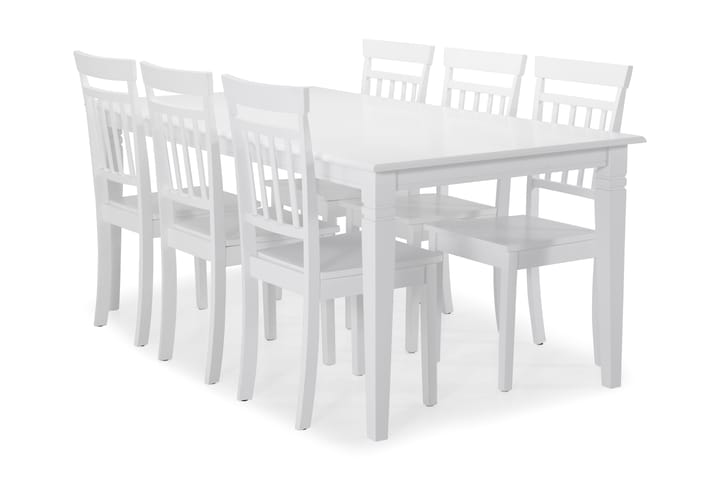 Spisebord Twain med 6 Catskill stoler - Hvit - Spisegruppe