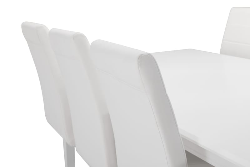 Spisebord Twain med 6 Jack stoler - Hvit - Spisegruppe