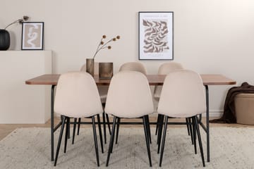 Spisebord Uno Med 6 stk  Polar Spisestol - Møbler - Bord - Spisegruppe