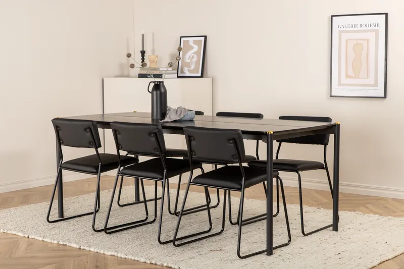 Spisebord Pelle Med 6 stk  Kenth Spisestol