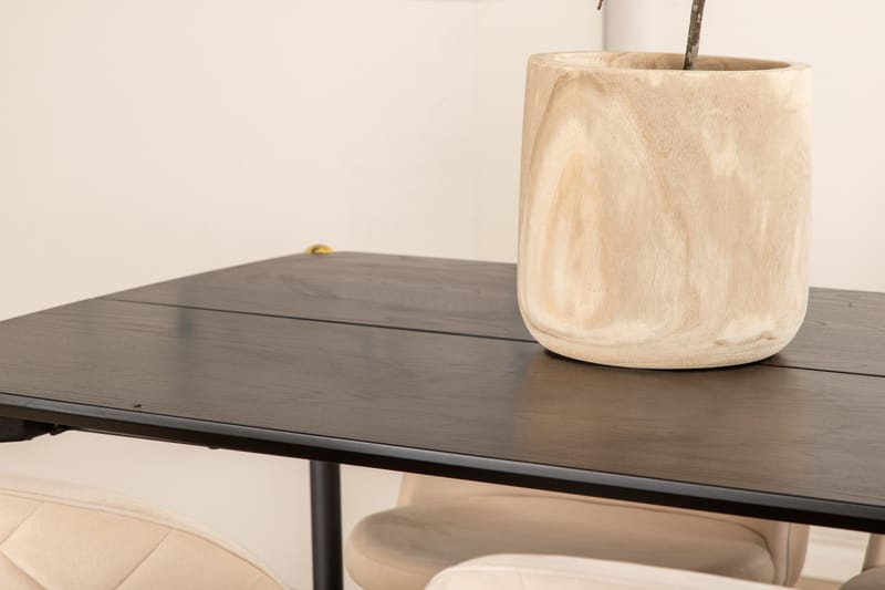 Spisebord Pelle med 6 stk Velvet Spisestol - Møbler - Bord - Spisegruppe