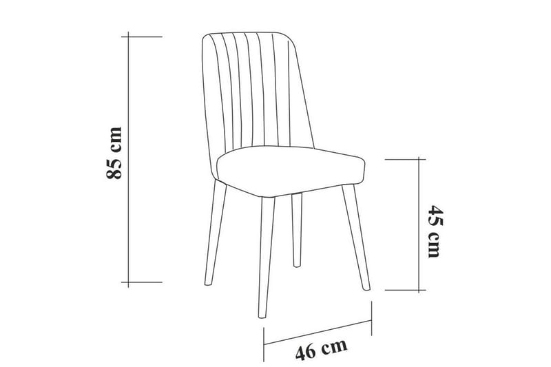 Spisegruppe 5 deler Orrest 75 cm - Hvit - Spisegruppe