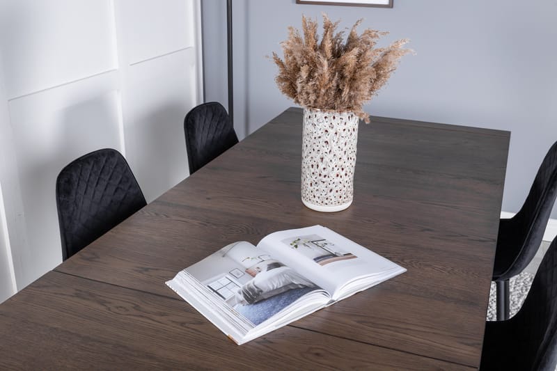 Spisegruppe Algarmejo Forlengningsbar 170cm inkl. 6 Ypas Sto - Brun/Svart - Møbler - Bord - Spisegruppe