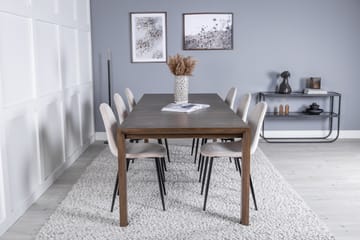 Spisegruppe Algarmejo Forlengningsbar 170cm inkl. 6 Pontus S - Brun/Svart/Beige - Møbler - Bord - Spisegruppe