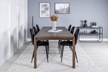 Spisegruppe Algarmejo Forlengningsbar 170cm inkl. 6 Pontus S - Brun/Svart - Møbler - Bord - Spisegruppe