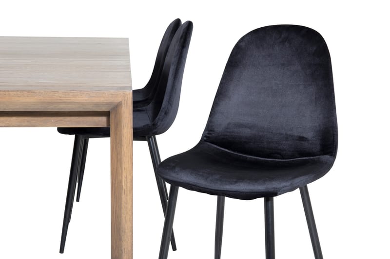 Spisegruppe Algarmejo Forlengningsbar 170cm inkl. 6 Pontus S - Brun/Svart - Møbler - Bord - Spisegruppe