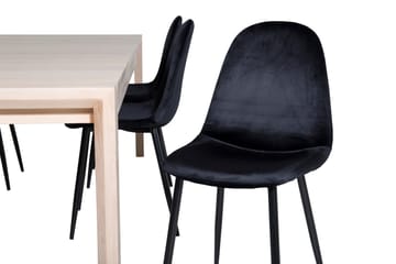 Spisegruppe Algarmejo Forlengningsbar 170cm inkl. 6 Pontus S - Hvit/Svart - Møbler - Bord - Spisegruppe