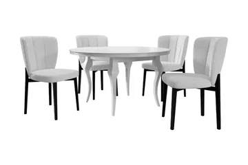 Spisegruppe - Beige|Hvit|Svart - Møbler - Bord - Spisegruppe