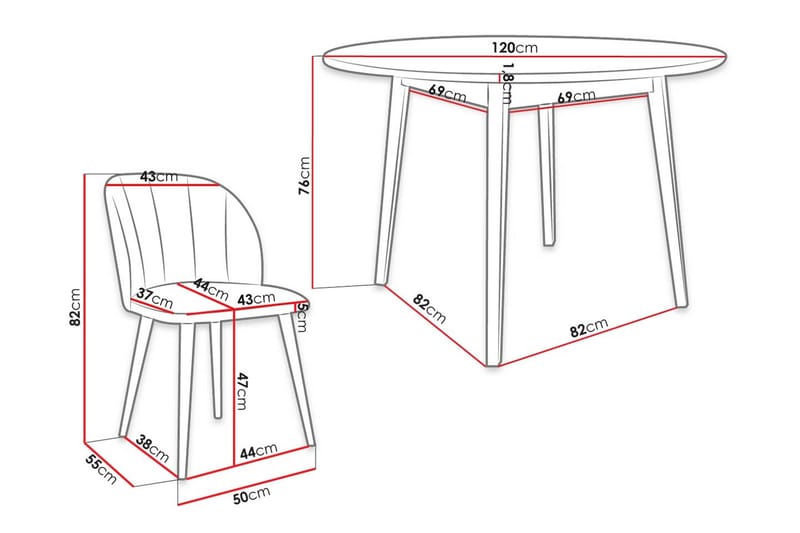 Spisegruppe - Blå - Møbler - Bord - Spisegruppe