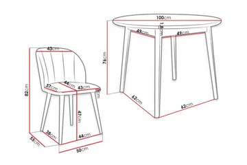 Spisegruppe - Blå - Møbler - Bord - Spisegruppe
