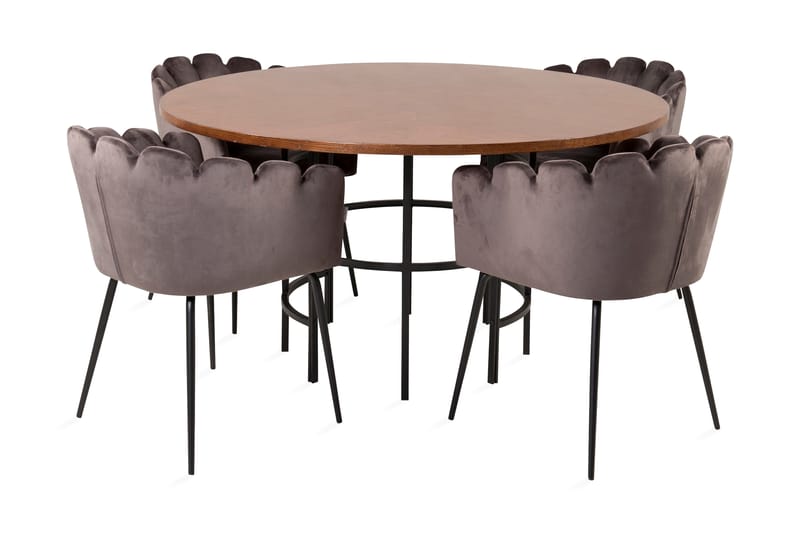 Spisegruppe Copenhagen med 4 Limhamn Spisestoler Grå - Furniture Fashion - Spisegruppe