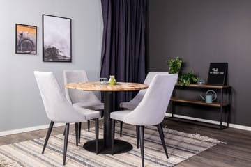 Spisegruppe Ezra 100 cm Rund + 4 Ludde Spisestoler - Møbler - Bord - Spisegruppe