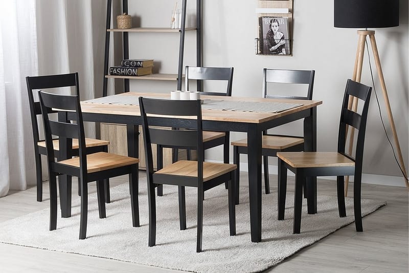 Spisegruppe Georgia 90 cm - Svart - Møbler - Bord - Spisegruppe