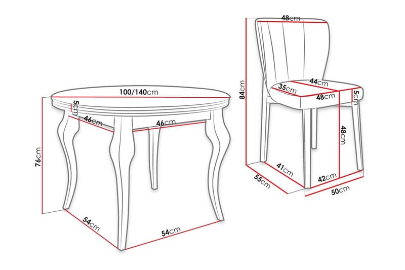 Spisegruppe - Grå|Svart - Møbler - Bord - Spisegruppe