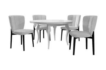 Spisegruppe - Grå|Svart - Møbler - Bord - Spisegruppe