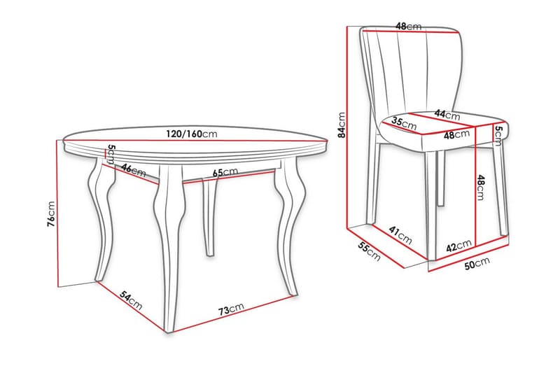 Spisegruppe - Grå|Svart - Møbler - Bord - Spisegruppe