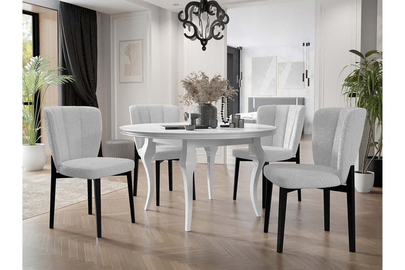 Spisegruppe - Grå|Svart - Møbler - Bord - Spisegruppe