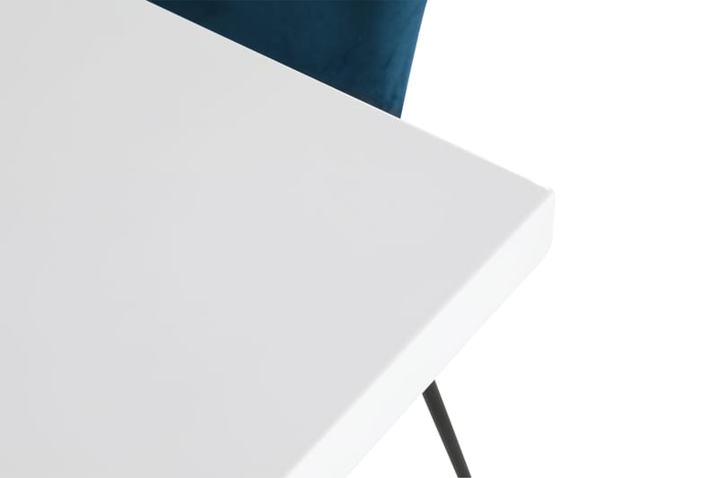Spisegruppe Griffith 200 cm med 8 Miko Stol Fløyel - Hvit|Blå - Spisegruppe