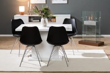 Spisegruppe Griffith Forlengningsbar 120 cm med 4 Shell Stol - Møbler - Bord - Spisegruppe