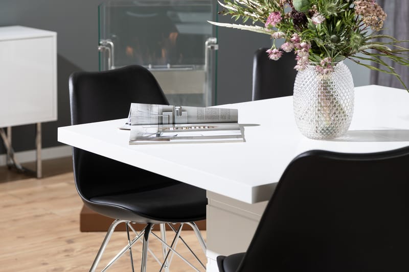 Spisegruppe Griffith Forlengningsbar 120 cm med 4 Shell Stol - Møbler - Bord - Spisegruppe