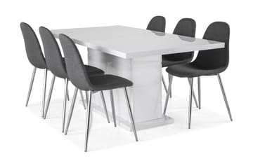 Spisegruppe Griffith Forlengningsbar 180 cm med 6 Naira Stol - Møbler - Bord - Spisegruppe