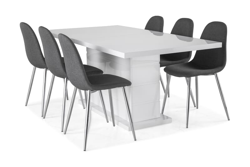 Spisegruppe Griffith Forlengningsbar 180 cm med 6 Naira Stol - Møbler - Bord - Spisegruppe