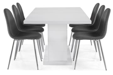 Spisegruppe Griffith Forlengningsbar 180 cm med 6 Naira Stol - Møbler - Bord - Spisegruppe