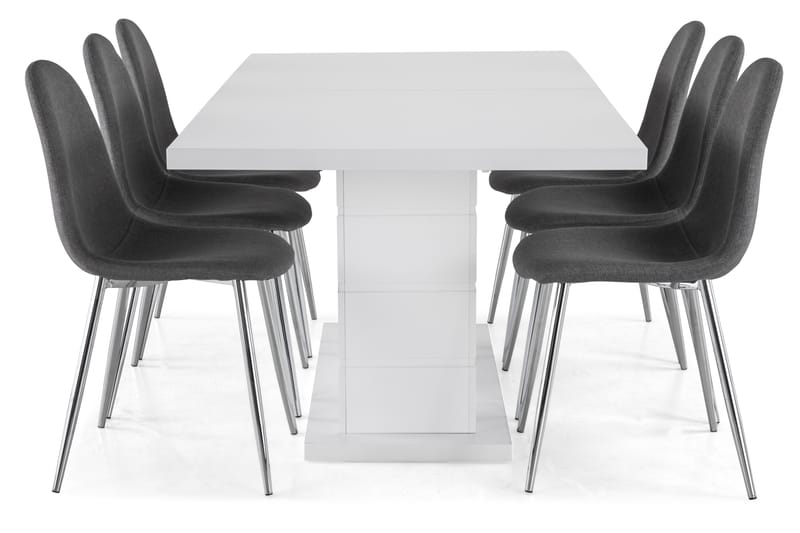 Spisegruppe Griffith Forlengningsbar 180 cm med 6 Naira Stol - Møbler - Bord - Spisegruppe