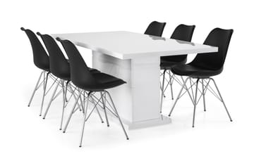 Spisegruppe Griffith Forlengningsbar 180 cm med 6 Shell Stol - Møbler - Bord - Spisegruppe