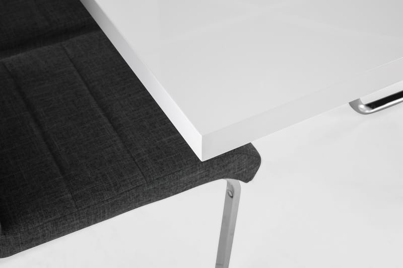 Spisegruppe Griffith Forlengningsbar 200 cm med 8 Jack Stole - Hvit|Grå|Krom - Møbler - Bord - Spisegruppe