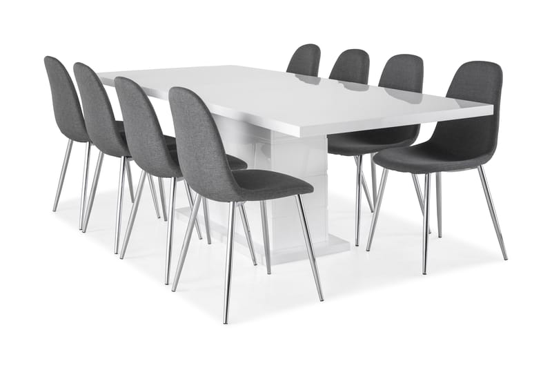 Spisegruppe Griffith Forlengningsbar 200 cm med 8 Naira Stol - Spisegruppe