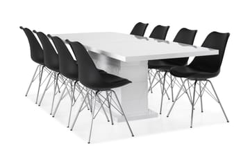 Spisegruppe Griffith Forlengningsbar 200 cm med 8 Shell Stol - Møbler - Bord - Spisegruppe