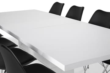 Spisegruppe Griffith Forlengningsbar 200 cm med 8 Shell Stol - Møbler - Bord - Spisegruppe