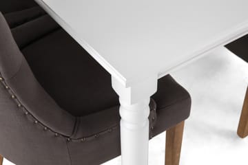 Spisegruppe Hampton 190 cm Hvit/Grå - 6 Ophelia Stoler Vintage - Møbler - Bord - Spisegruppe
