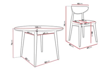 Spisegruppe Idelle Rosa - Møbler - Bord - Spisegruppe