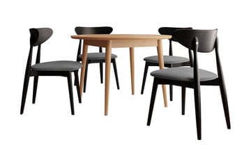 Spisegruppe Idelle Rund Svart - Møbler - Bord - Spisegruppe