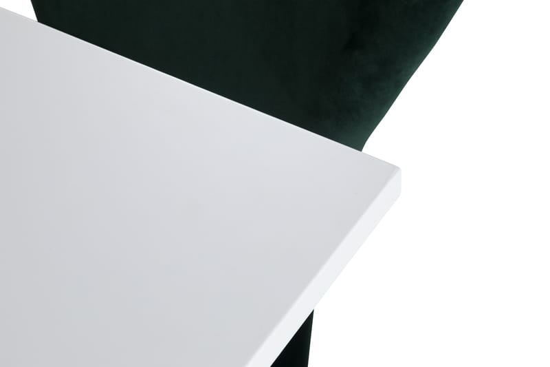 Spisegruppe Isadora Forlengningsbar 240 cm med 10 Miko Stol - Hvit|Grønn - Spisegruppe