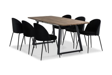Spisegruppe Jaunita Forlengningsbar 140 cm med 6 Gerardo Sto