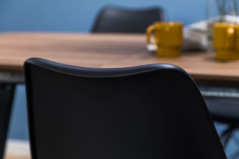 Spisegruppe Jaunita Forlengningsbar 140 cm med 6 Scale Stol - Brun|Svart - Møbler - Bord - Spisegruppe
