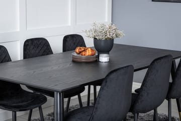 Spisegruppe Kenton 180 cm inkl. 6 Yegua Stoler - Svart/Messing - Møbler - Bord - Spisegruppe