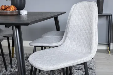 Spisegruppe Kenton 180 cm inkl. 6 Yegua Stoler - Svart/Messing/Grå - Møbler - Bord - Spisegruppe