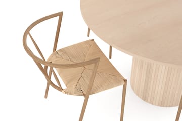 Spisegruppe Kopparbo 130 cm Rund inkl. 4 Radella Stoler - Svart/Brun - Møbler - Bord - Spisegruppe