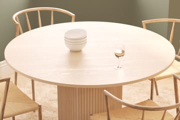 Spisegruppe Kopparbo 130 cm Rund inkl. 4 Radella Stoler - Svart/Brun - Møbler - Bord - Spisegruppe