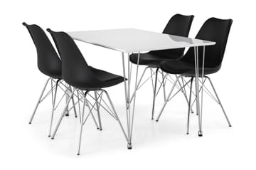 Spisegruppe Kranstull 120 cm med 4 Shell Stol - Møbler - Bord - Spisegruppe
