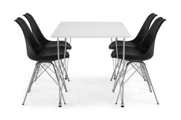 Spisegruppe Kranstull 120 cm med 4 Shell Stol - Møbler - Bord - Spisegruppe