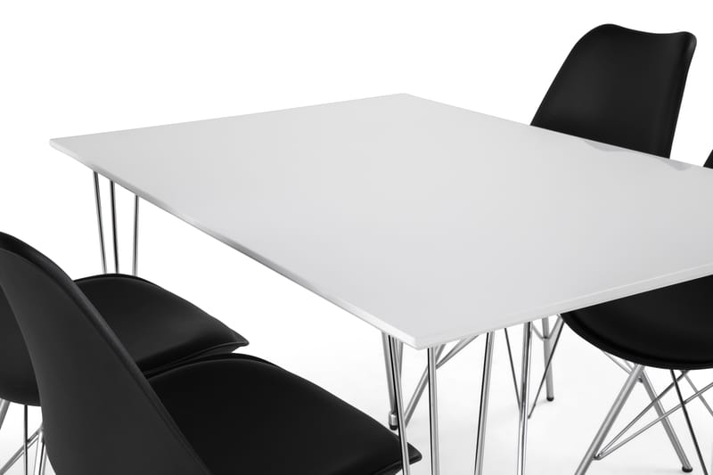 Spisegruppe Kranstull 120 cm med 4 Shell Stol - Møbler - Bord - Spisegruppe