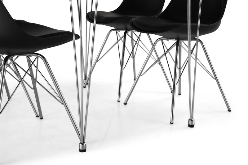 Spisegruppe Kranstull 120 cm med 4 Shell Stol - Møbler - Bord - Spisegruppe