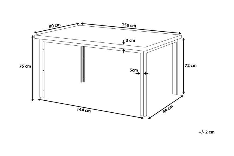 Spisegruppe Laredo 90 cm - Svart - Møbler - Bord - Spisegruppe